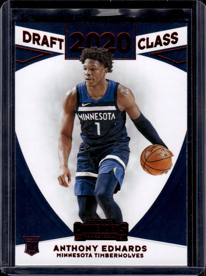 Anthony Edwards Rookie Card Red 2020-21 Panini Contenders #5 Timberwolves (1 of 2)