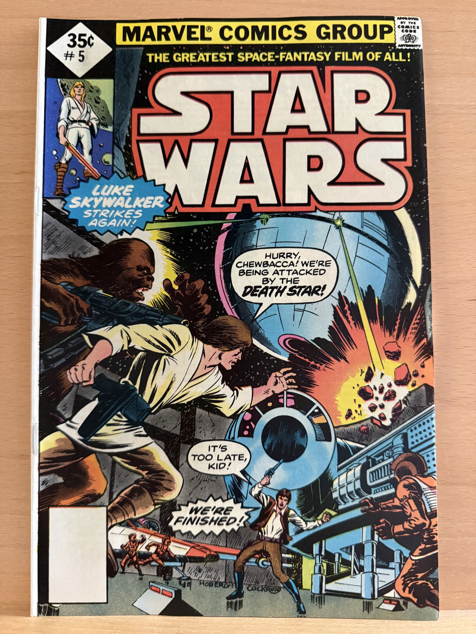 Star Wars Vintage Marvel Comic Book 1977 #5, 1st Appearance of Wedge Antilles (1 of 3)
