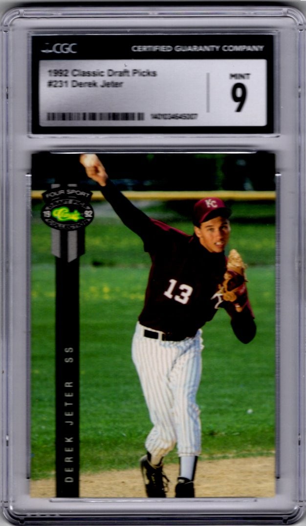 Derek Jeter Rookie 1992 Classic Draft Picks #231 CGC 9 (1 of 2)