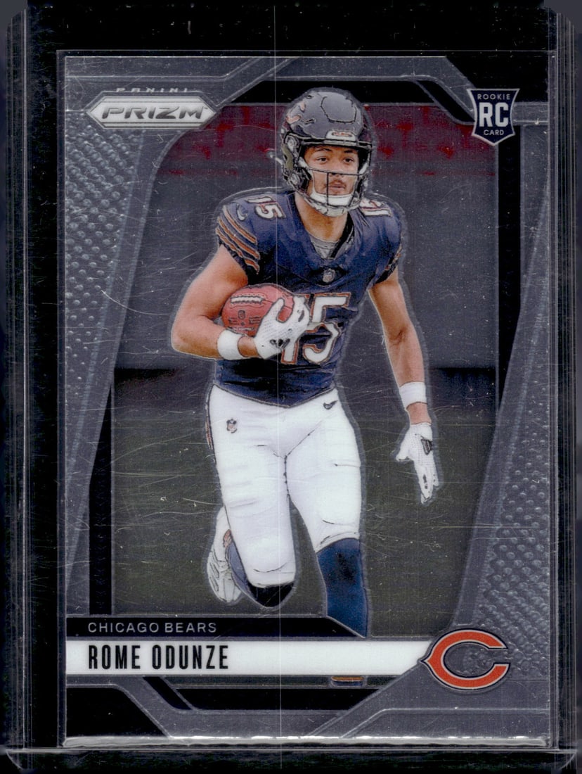 Rome Odunze Rookie Card 2024 Panini Prizm #385 Chicago Bears: Panini Select, Prizm, Mosaic, Contenders, Zenith, Phoenix, Illusions, Absolute, Rookie NFL Sports Trading Cards, SP, SSP, Cards, Football Cards for Sale Near Me, Superbowl & Hall of Fame Player Cards,