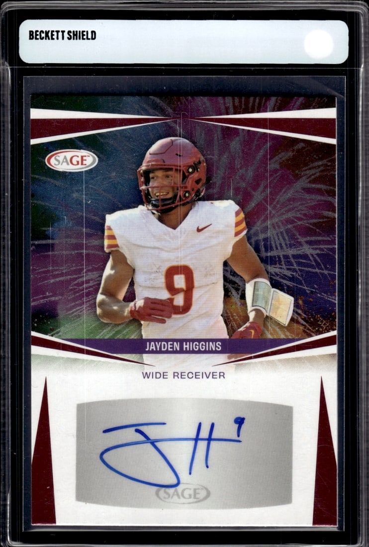 Jayden Higgins Auto 2025 Sage #A-JH5 Iowa State Cyclones (1 of 2)