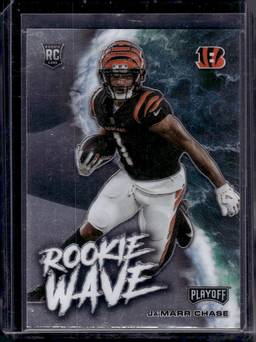 Ja'Marr Chase Rookie Wave 2021 Panini Playoff #RW-JCH Bengals Football Card (1 of 2)