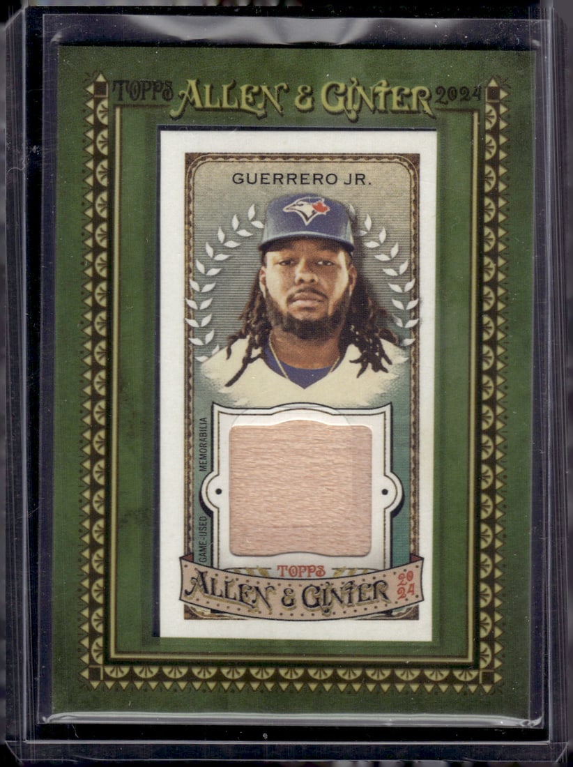 Vladimir Guerrero Jr. Game Used Bat Patch 2024 Allen & Ginter #MFR-VG Blue Jays (1 of 2)