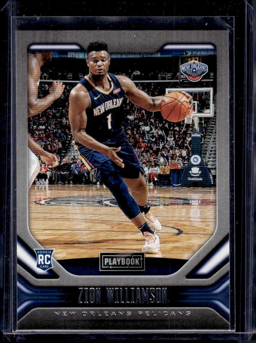 Zion Williamson Rookie Card 2019-20 Panini Chronicles Playbook #169 Pelicans (1 of 2)