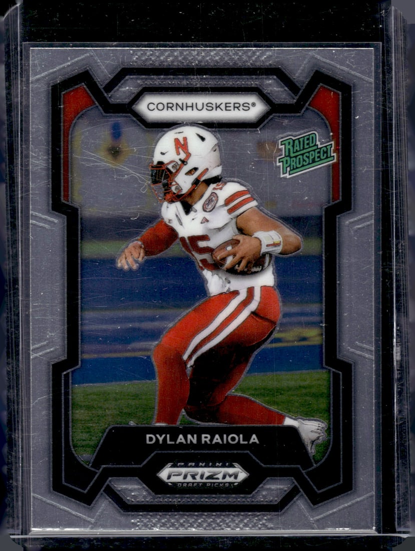 Dylan Raiola Rated Prospect 2024 Prizm Draft Picks #194 Nebraska Cornhuskers: Panini Select, Prizm, Mosaic, Contenders, Zenith, Phoenix, Illusions, Absolute, Rookie NFL Sports Trading Cards, SP, SSP, Cards, Football Cards for Sale Near Me, Superbowl & Hall of Fame Player Cards,