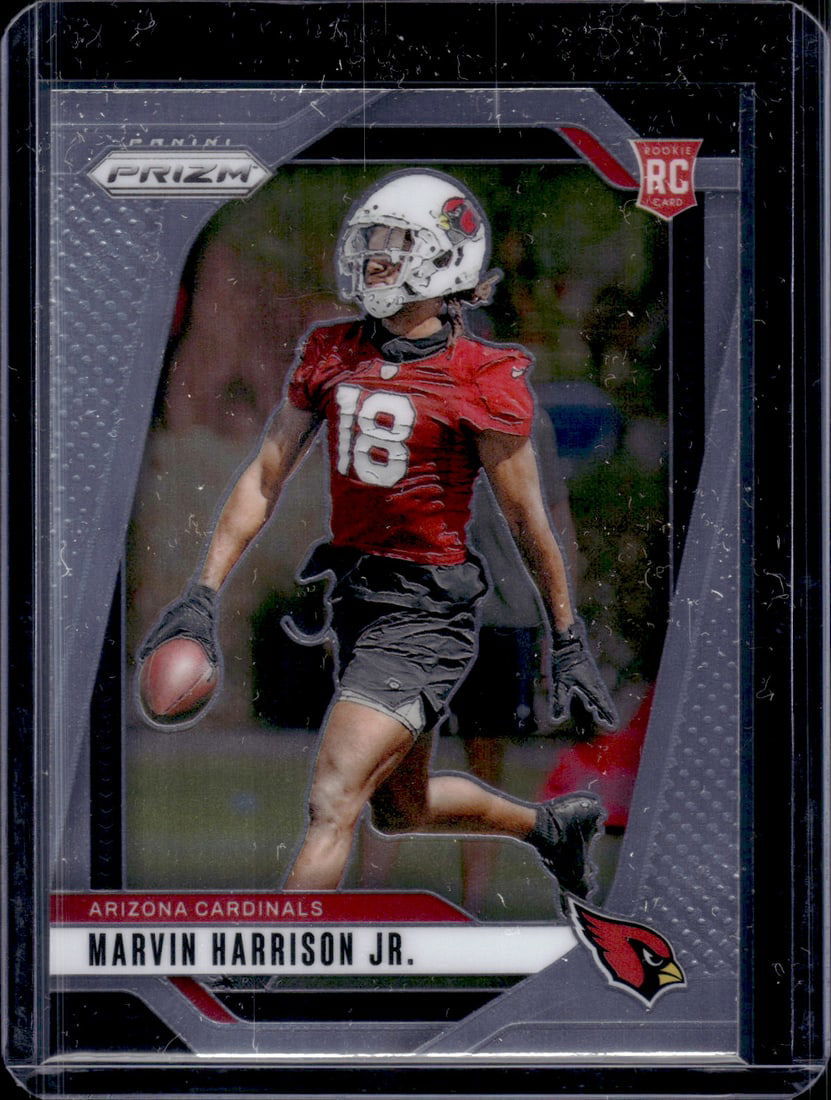 Marvin Harrison Jr. Rookie Card 2024 Panini Prizm #375 Arizona Cardinals: Panini Select, Prizm, Mosaic, Contenders, Zenith, Phoenix, Illusions, Absolute, Rookie NFL Sports Trading Cards, SP, SSP, Cards, Football Cards for Sale Near Me, Superbowl & Hall of Fame Player Cards,