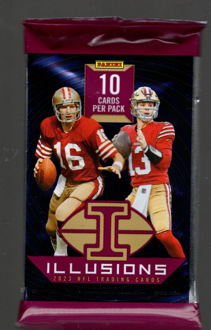 2023-24 Panini Illusions Football Card Mega Box Pack - C.J. Stroud Bijan Robinson NFL Trading Cards: Panini Football NFL Trading & Sports Cards, Rookie Cards in this Set are C.J. Stroud, Bijan Robinson, Jaxson Smith-Njigba, Jordan Addison, Brock Bowers, Zebra, Sports Cards for Sale Near Me, Super Bow