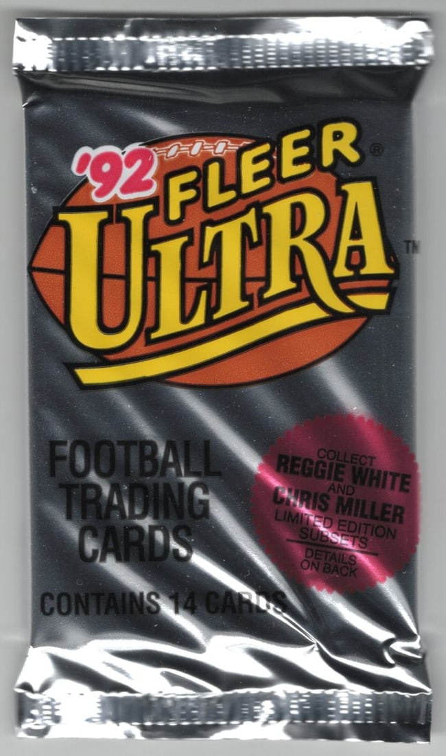 1992 Fleer Ultra Vintage Football Cards Retail Box Pack Sports Cards Rookie Cards: Fleer Vintage Football NFL Trading & Sports Cards, Superbowl Memorabilia, Old Sports Cards for Sale Near Me, Emmitt Smith, Dan Marino, Joe Montana, John Elway, Valuable Auction Memorabilia Lots for Sa