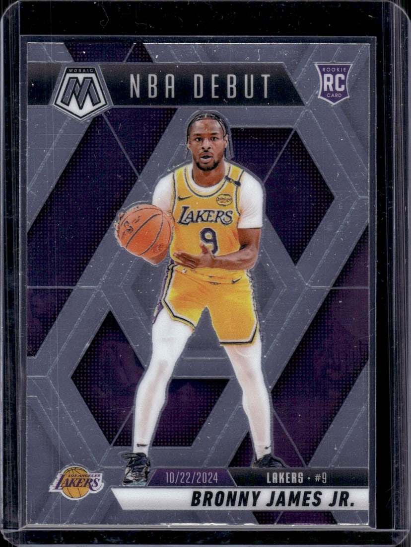 Bronny James Jr. Rookie Card 2024-25 Panini Mosaic #262 Lakers: Panini Select, Prizm, Mosaic, Contenders, Revolution, Phoenix, NBA Hoops, Rookie NFL Sports Trading Cards, Silver, SP, SSP, Wave Prizms, Numbered Cards, Basketball sports Cards for Sale Near Me, NBA C