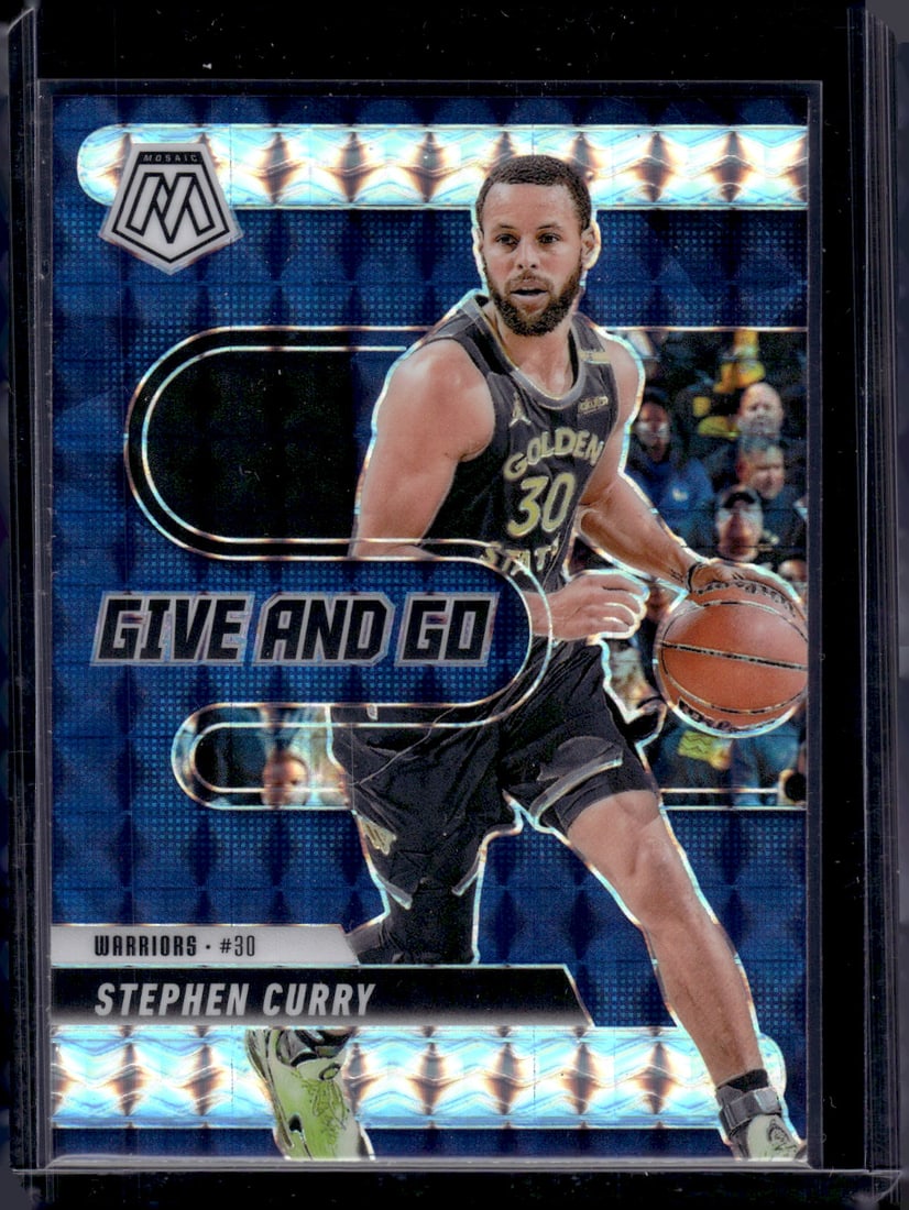 Stephen Curry Give and Go Silver Mosaic Prizm 2024-25 Mosaic #9 Golden State Warriors (1 of 2)