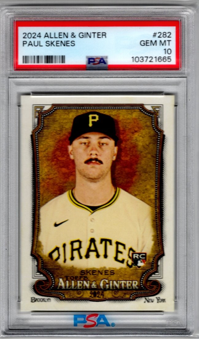Paul Skenes Rookie Card 2024 Topps Allen & Ginter #282 PSA 10 Pirates Baseball Card (1 of 2)
