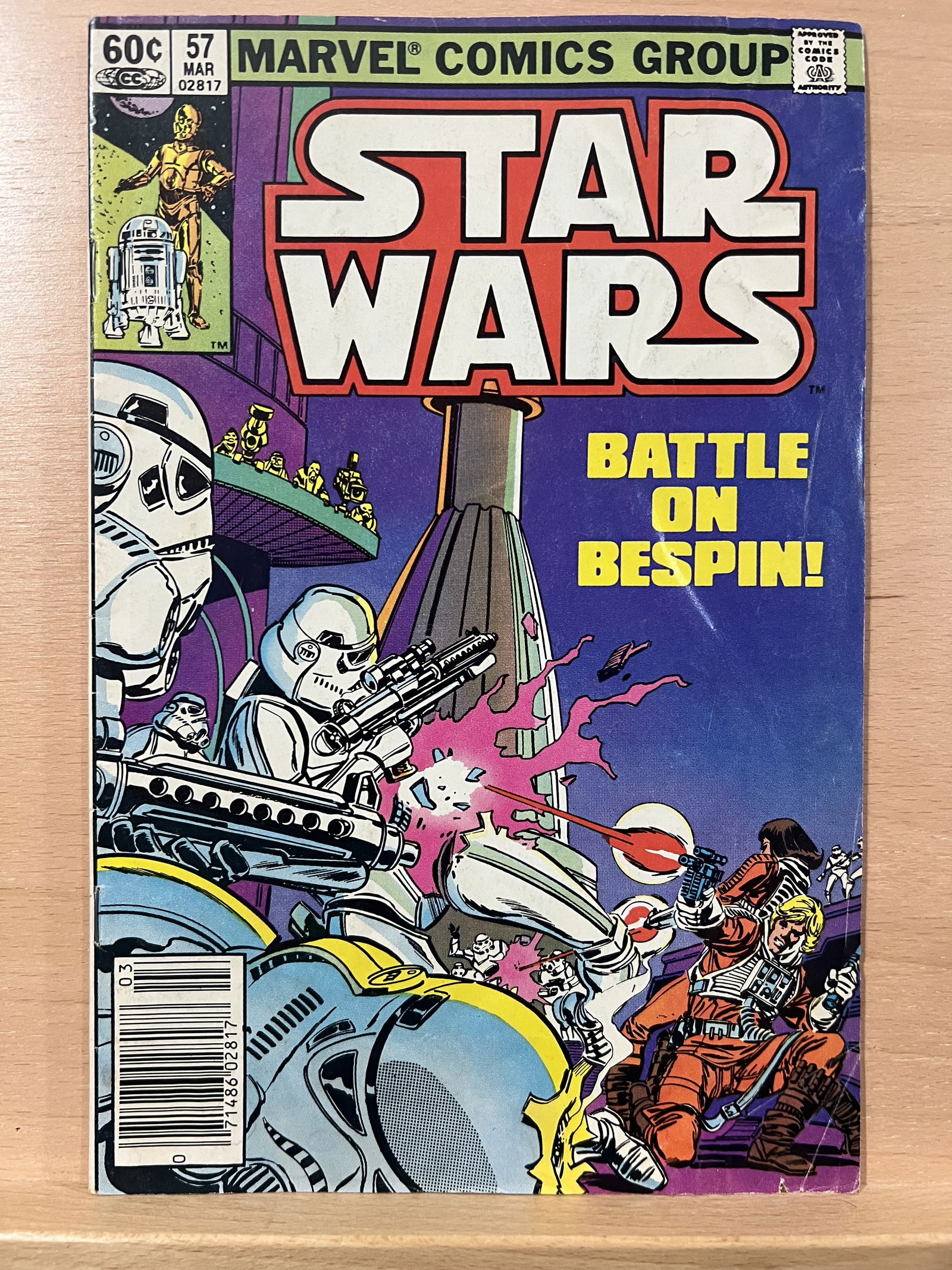 Star Wars Vintage marvel Comic Book, 1982 #57 March, Batle on Bespin!! (1 of 3)