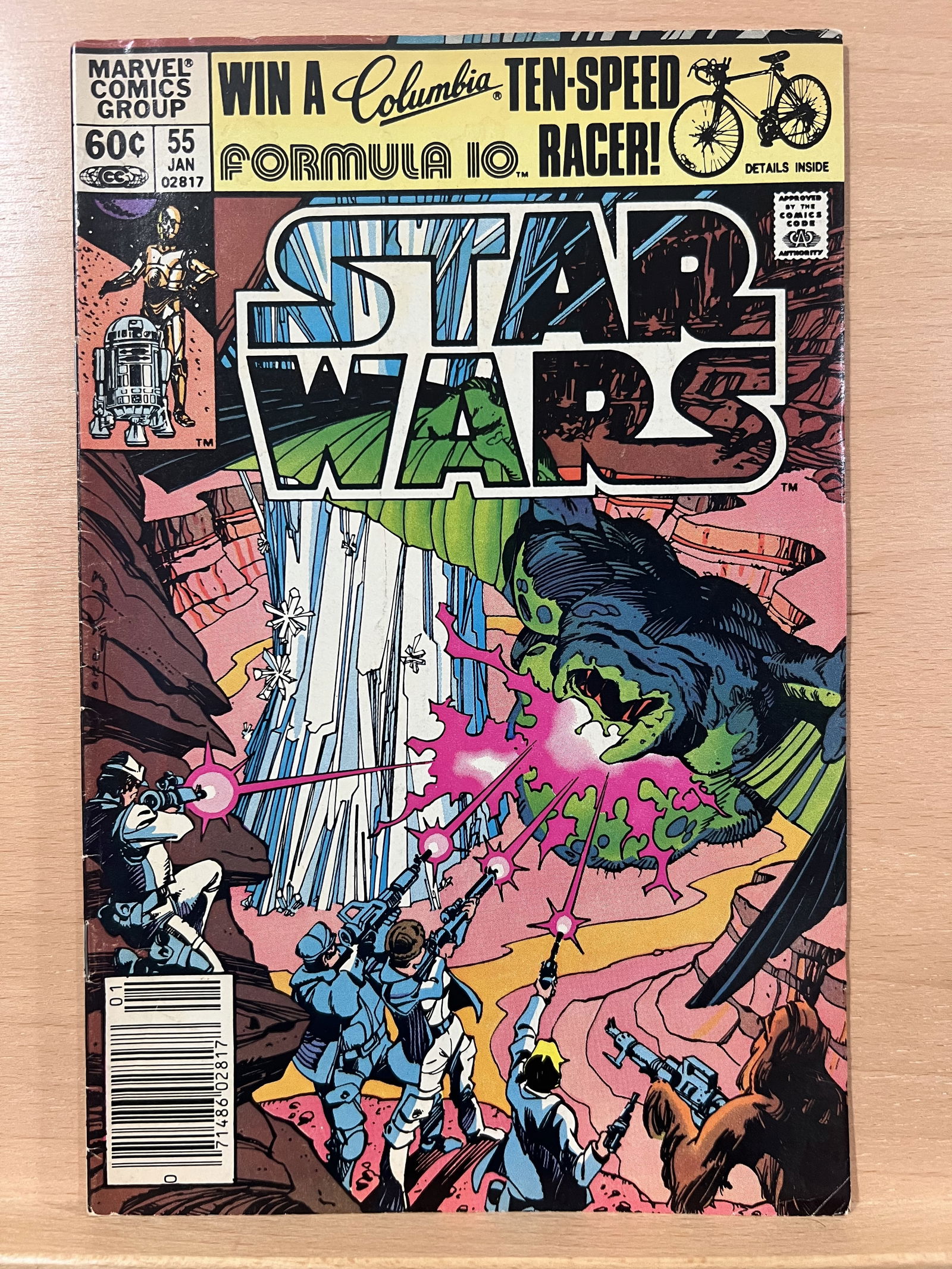 Star Wars Vintage marvel Comic Book, 1982 #55 January, Leia & Chewbacca Defend Arpra (1 of 3)