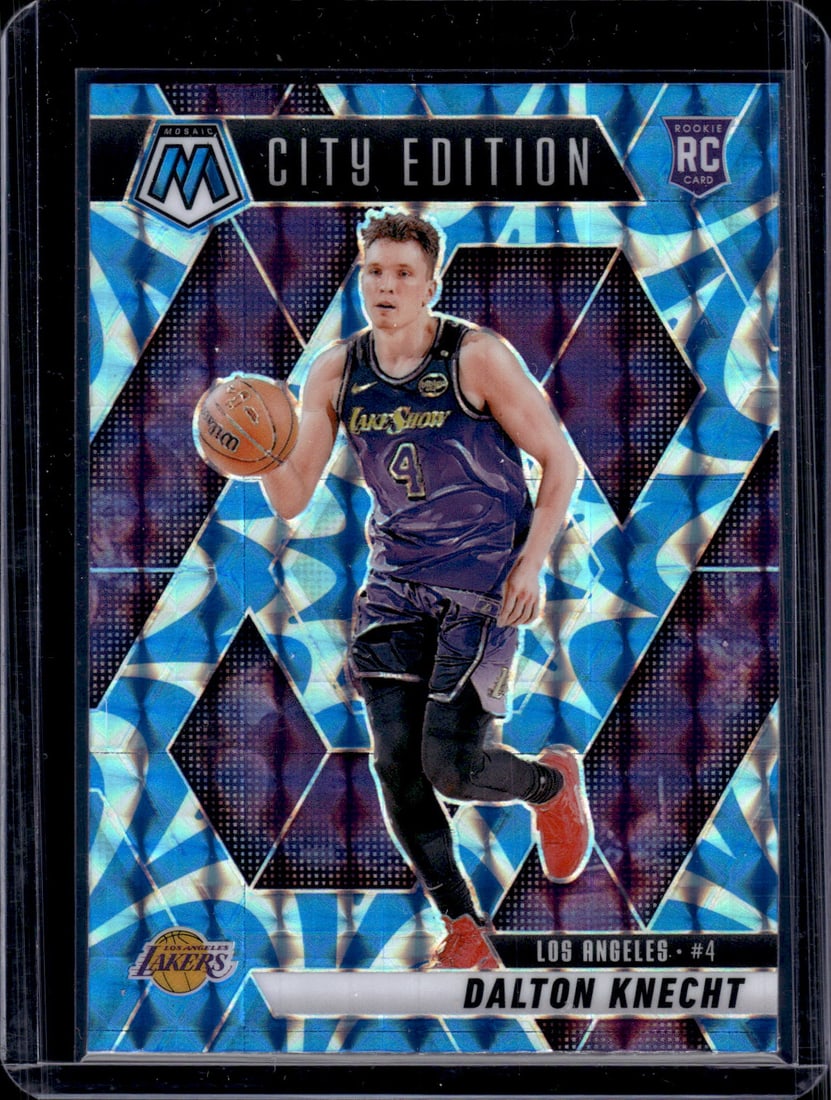 Dalton Knecht Rookie Card Reactive Blue Prizm 2024-25 Panini Mosaic #271 Lakers (1 of 2)