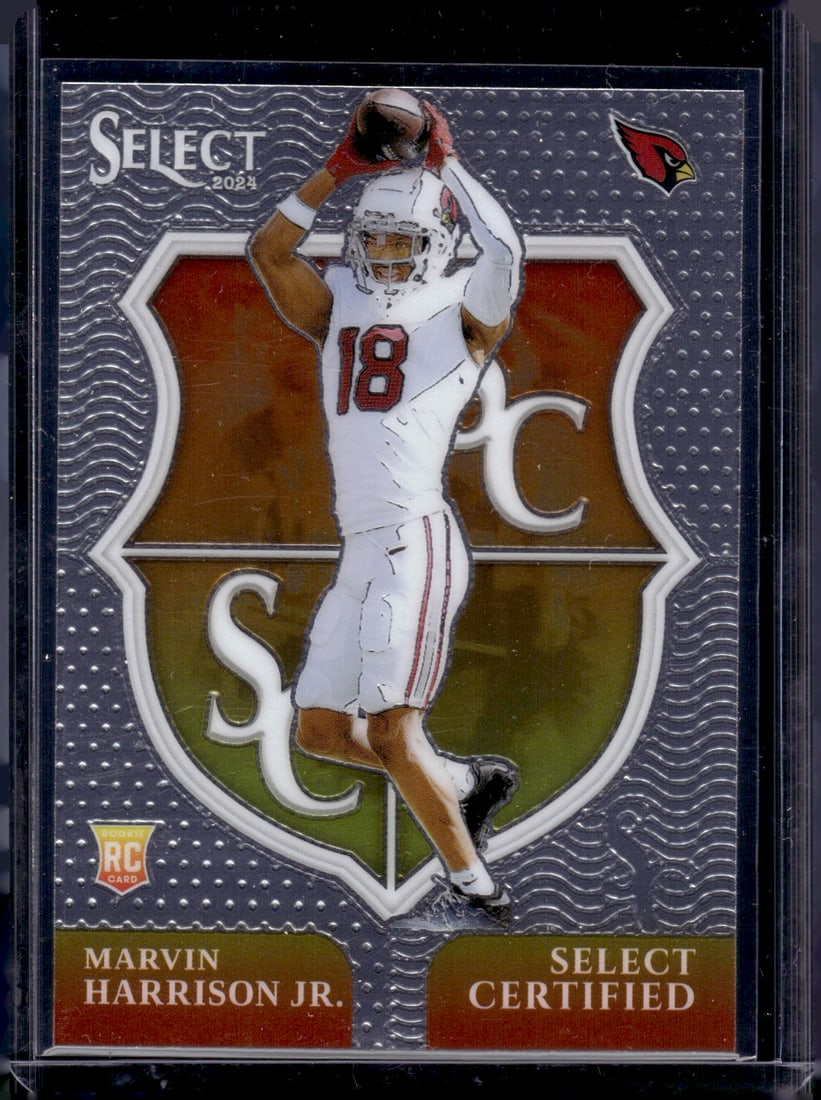 Marvin Harrison Jr. Rookie Card Select Certified 2024 Panini Select #5 Arizona Cardinals: Panini Select, Prizm, Mosaic, Contenders, Zenith, Phoenix, Illusions, Absolute, Rookie NFL Sports Trading Cards, SP, SSP, Cards, Football Cards for Sale Near Me, Superbowl & Hall of Fame Player Cards,