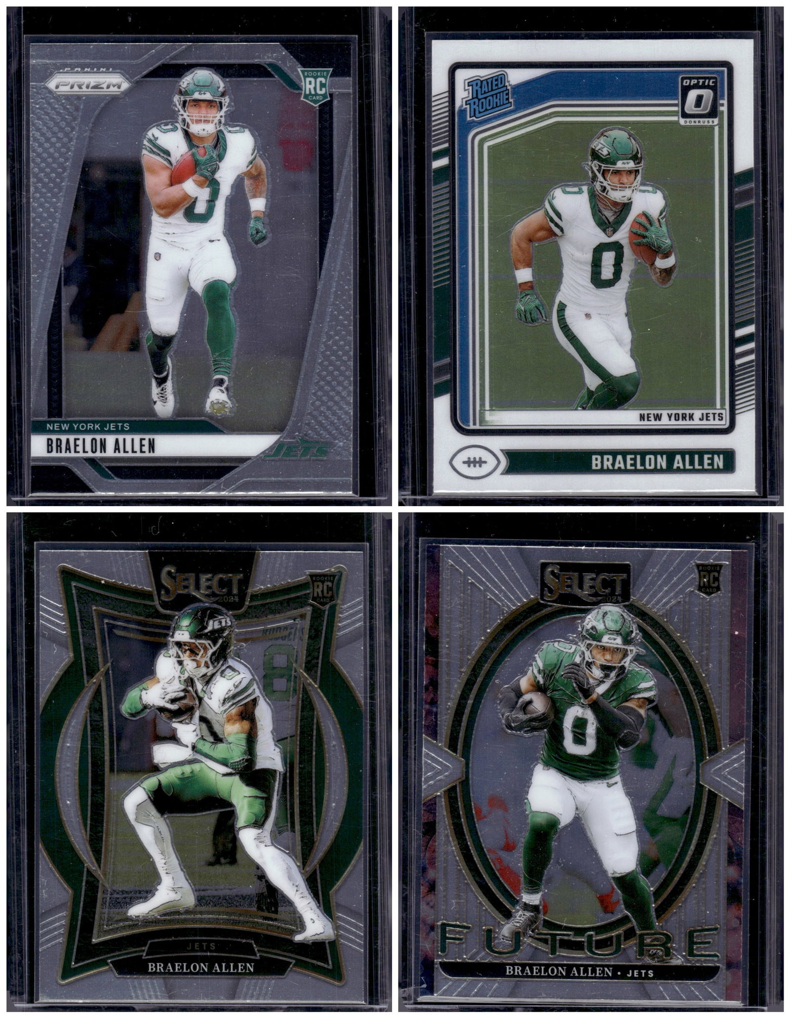 Lot of 4 Braelon Allen Rookie Cards. Panini Prizm, Optic, Select. New York Jets (1 of 1)