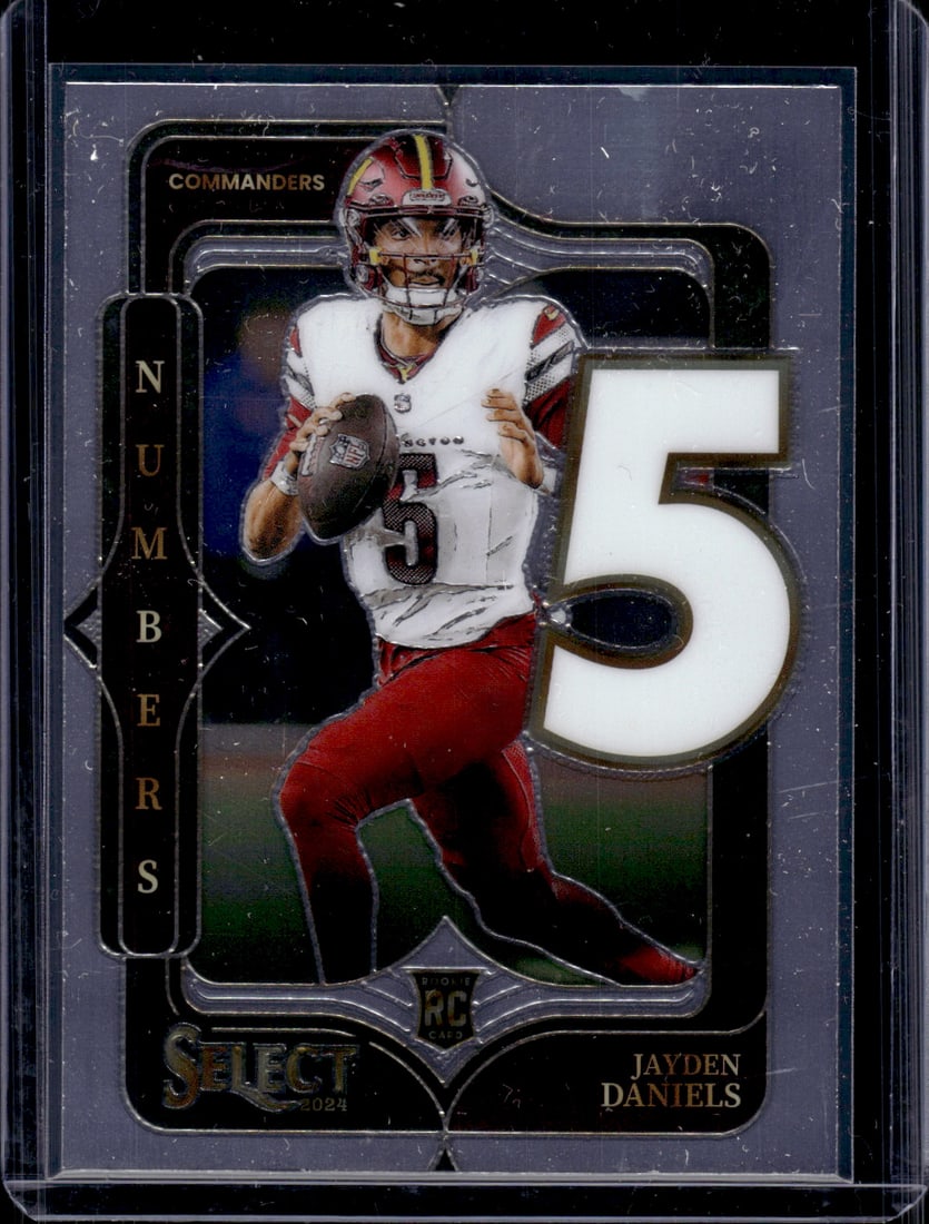 Jayden Daniels Rookie Card Numbers 2024 Panini Select #23 Commanders: Panini Select, Prizm, Mosaic, Contenders, Zenith, Phoenix, Illusions, Absolute, Rookie NFL Sports Trading Cards, SP, SSP, Cards, Football Cards for Sale Near Me, Superbowl & Hall of Fame Player Cards,