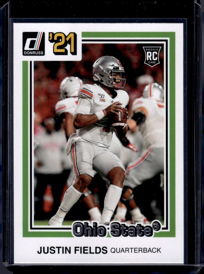 Justin Fields Rookie Card 2021 Panini Chronicles Donruss Draft Picks #1 Ohio State Buckeyes (1 of 2)