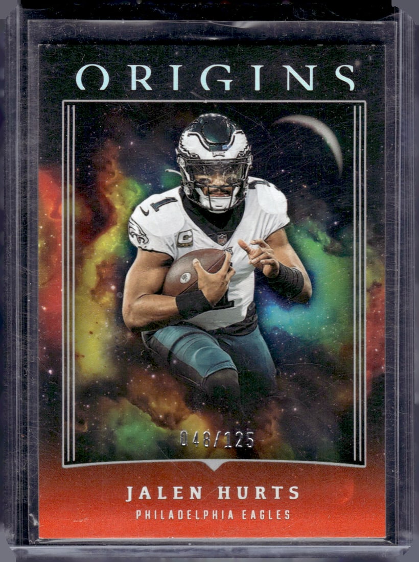 Jalen Hurts Orange /125 2023 Panini Origins #67 Philadelphia Eagles Football Card (1 of 2)