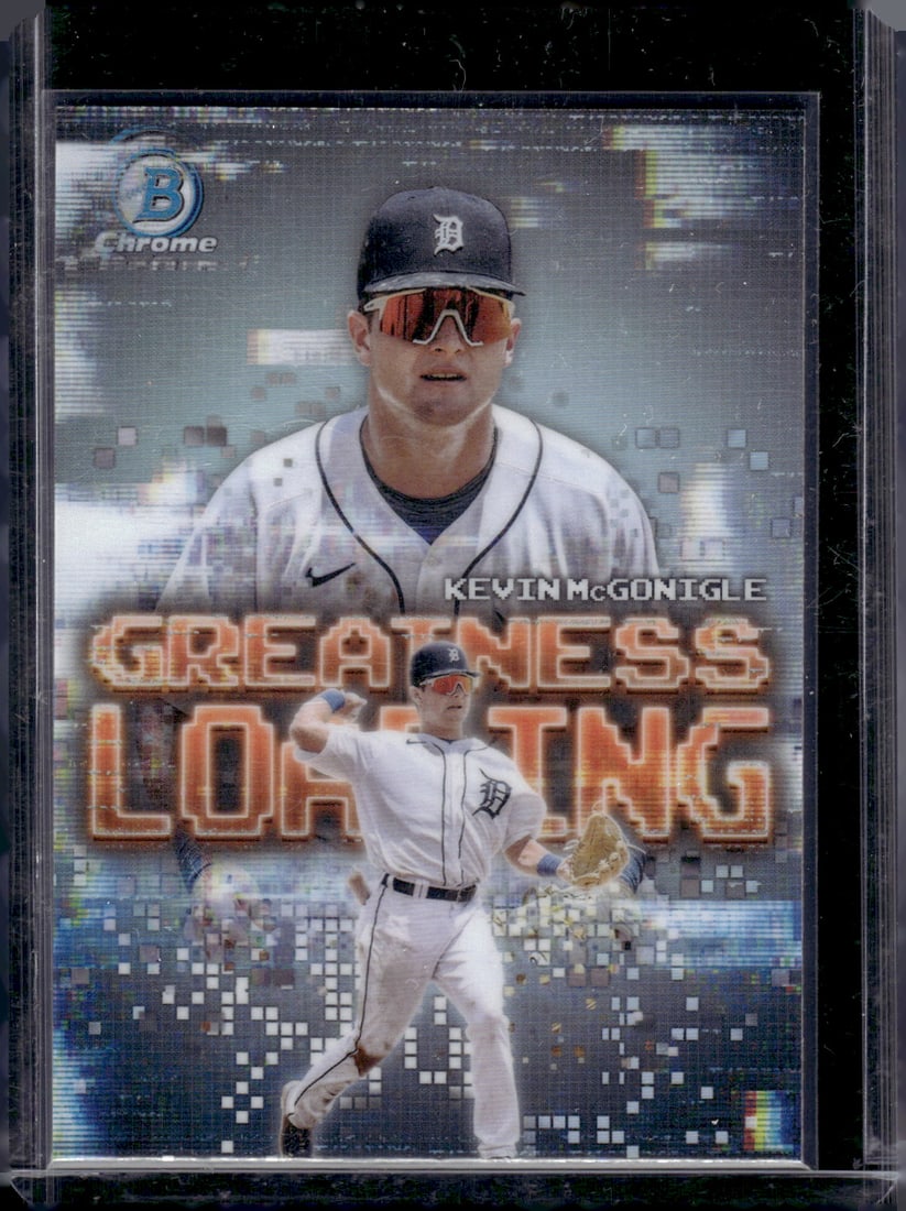 Kevin McGonigle Greatness Loading 2025 Bowman Chrome #GL-9 Detroit Tigers: Bowman Baseball MLB Trading & Sports Cards, Sports Cards for Sale Near Me, World Series & Hall of Fame Players, SP, SSP, Chrome, 1st Bowman, Auction Memorabilia Lots Sold On Line