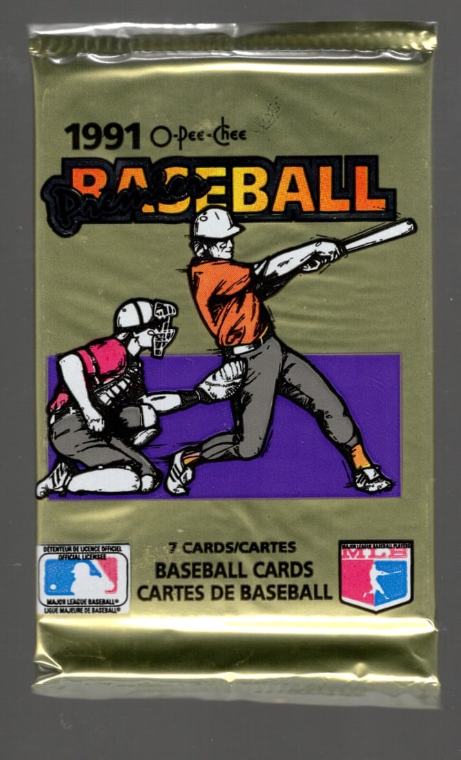 1991 O Pee Chee Baseball Cards Retail Box Pack: O Pee Chee Vintage Baseball MLB Trading & Sports Cards, World Series & Hall of Fame Players, Old Sports Cards for Sale Near Me, Valuable Auction Memorabilia Lots For Sale On Line, Tony Gwynn, Rickey H