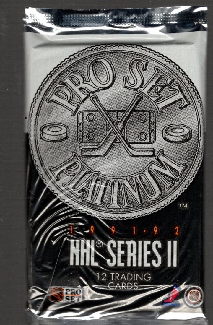 1991-92 Pro Set Platinum Series 2 Vintage Hockey Card Factory Sealed Retail Box Pack (1 of 1)