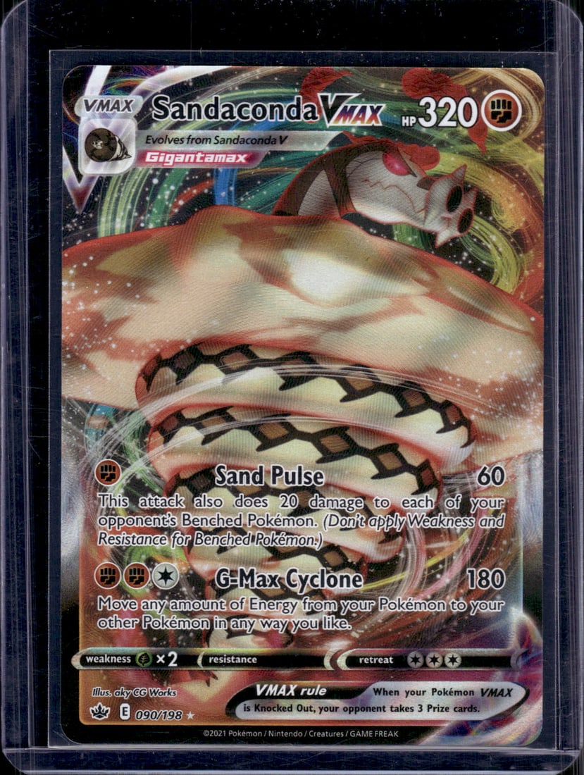 2021 Pokemon Chlling Reign Sandaconda VMax Ultra Rare #90: Pokemon Trading Card Game Cards, Charizard, Pikachu, Mewto, EX, Referse Holo, Holo Rare Cards, Secret Rare Cards, Full Art Cards, Evee, 3 Stars Ultra Rare Cards, Double Rare, Illustration Rare, Specia