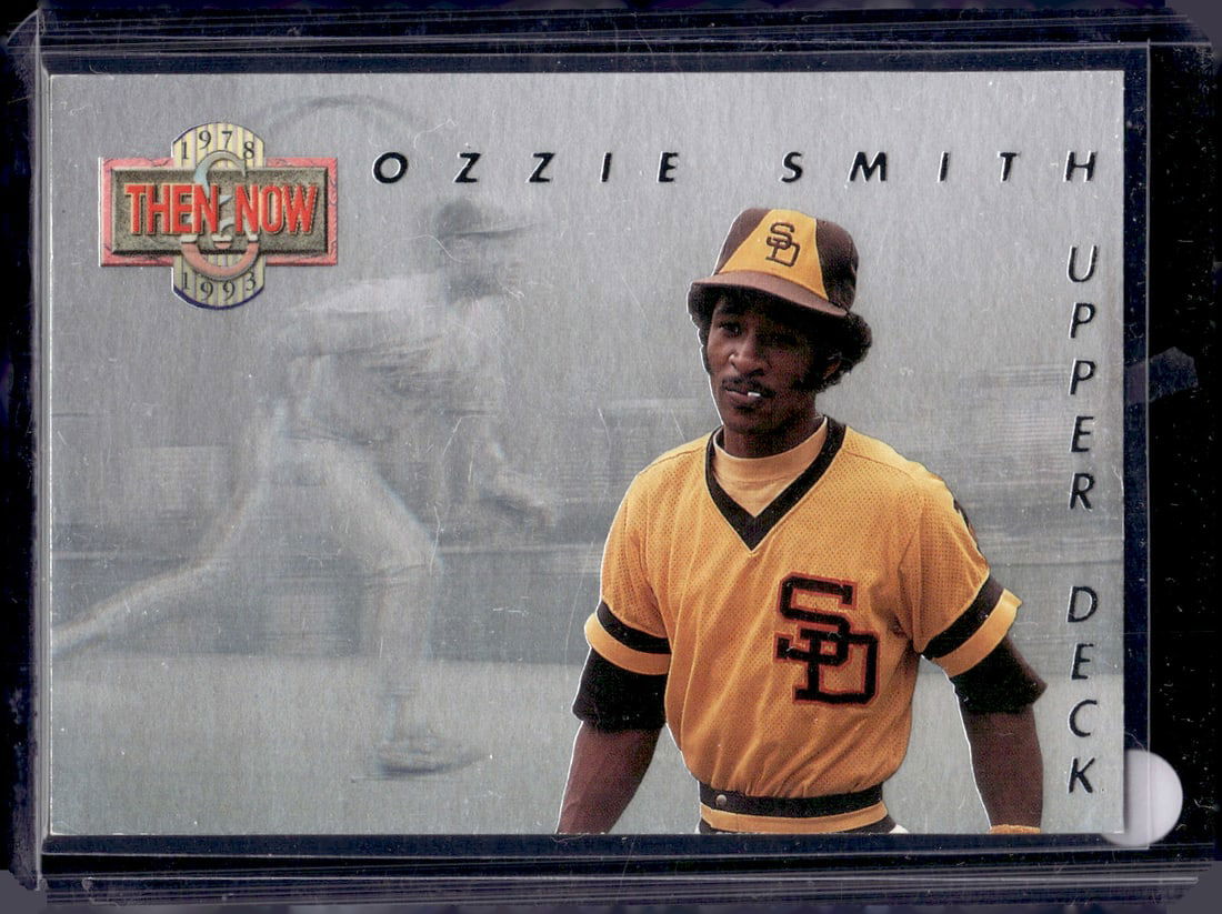 Ozzie Smith Then & Now Hologram 1993 Upper Deck #TN7 Padres Baseball Card (1 of 2)