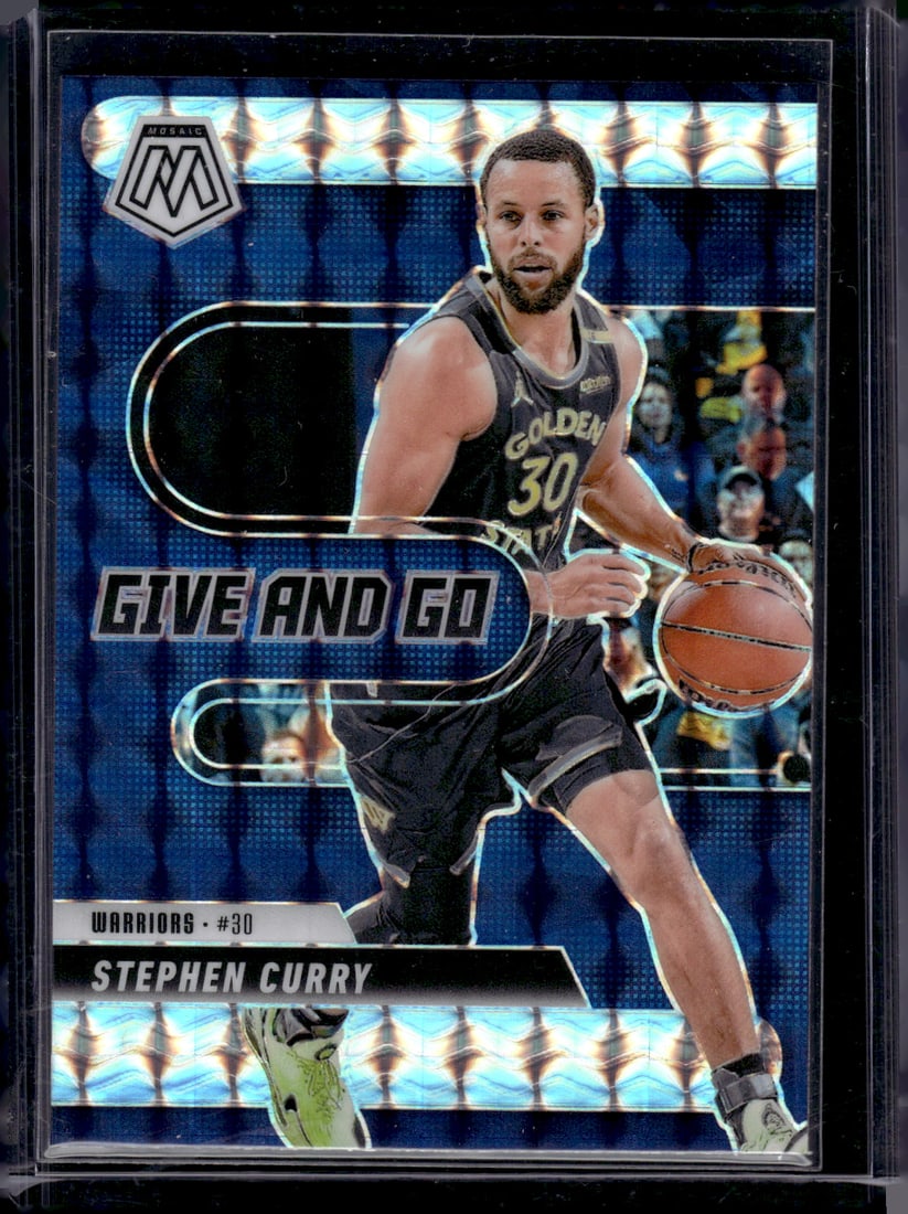 Stephen Curry Give and Go Silver Mosaic Prizm 2024-25 Panini Mosaic #9 Warriors (1 of 2)