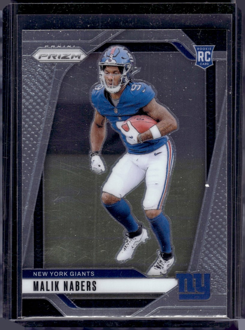 Malik Nabers Rookie Card 2024 Panini Prizm #370 New York Giants: Panini Select, Prizm, Mosaic, Contenders, Zenith, Phoenix, Illusions, Absolute, Rookie NFL Sports Trading Cards, SP, SSP, Cards, Football Cards for Sale Near Me, Superbowl & Hall of Fame Player Cards,