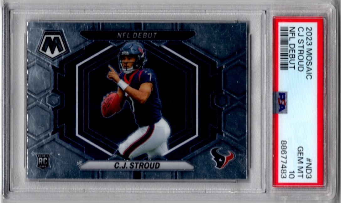 Cj Stroud Rookie Card 2023 Panini Mosaic #ND3 PSA 10 Houston Texans Football Card (1 of 2)
