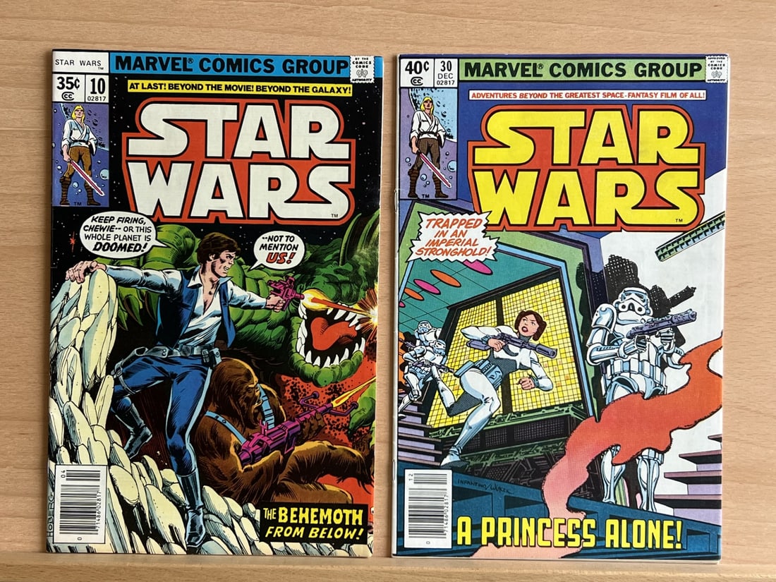 Star Wars Vintage Marvel Comic Book Lot 1978 #10 April & 1979 #30 December (1 of 3)