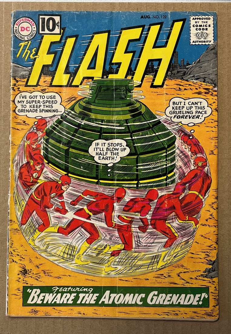 The Flash Vintage DC Comic Book, 1961 #122 August, 1st Appearance of "The Top" (1 of 3)