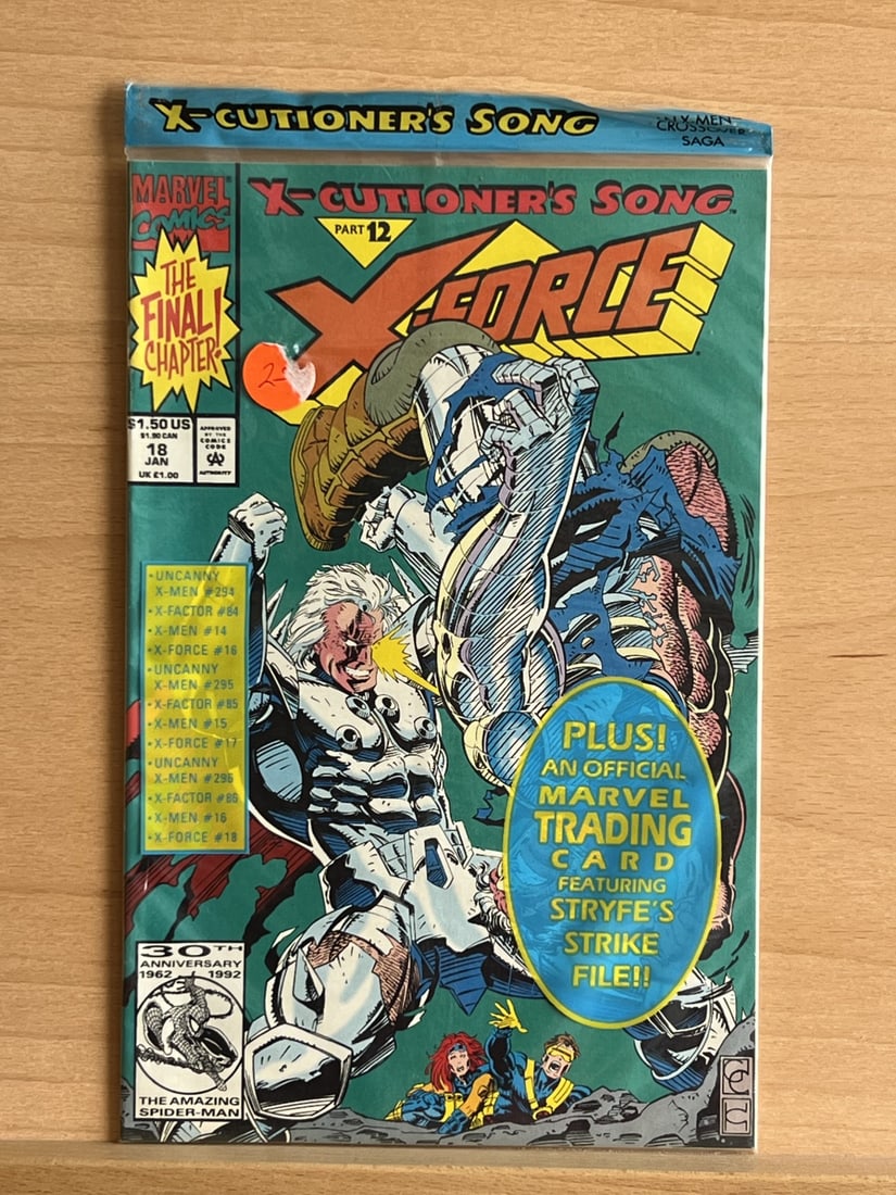 X-Force Vintage Marvel Comic Book: 1993 #18 January, Still Sealed/Unopened X-cutioners Song Part 12 (1 of 2)