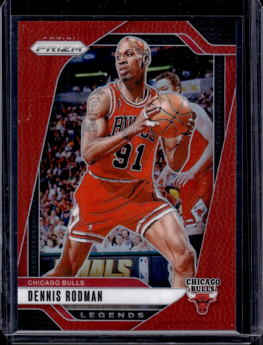 Dennis Rodman Red Prizm /225 2024-25 Panini Prizm #277 Chicago Bulls (1 of 2)