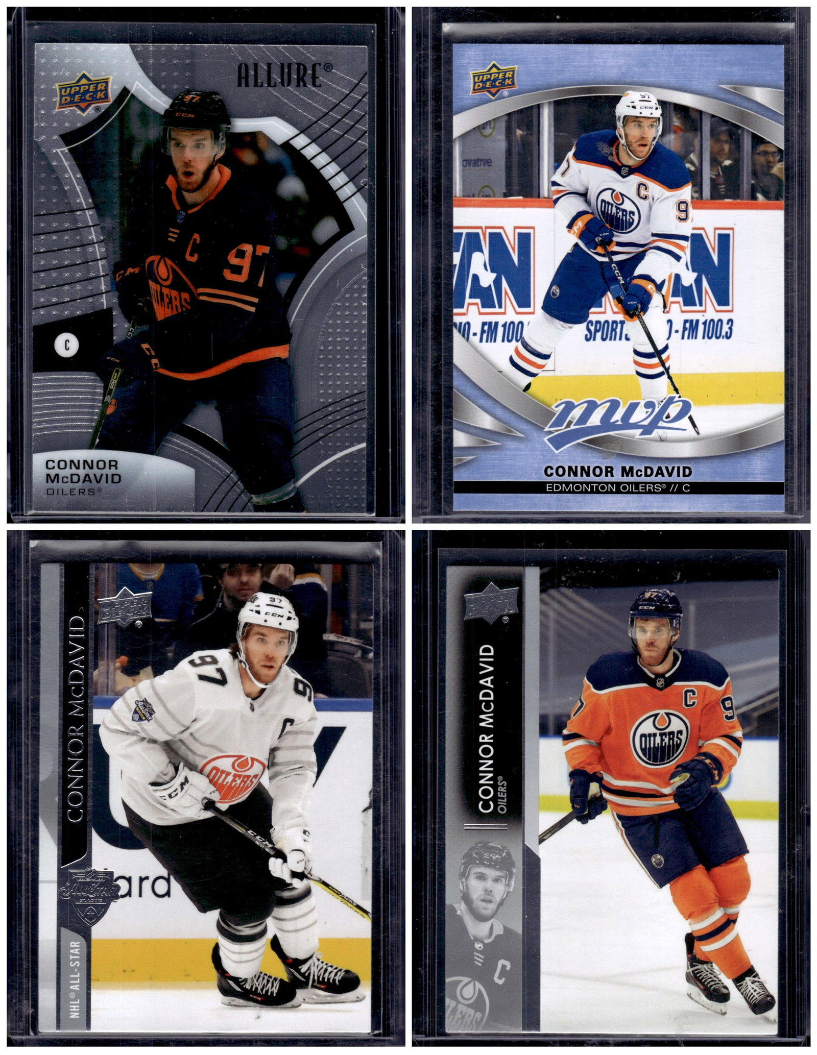 Lot of 4 Connor McDavid NHL Hockey Cards (1 of 1)