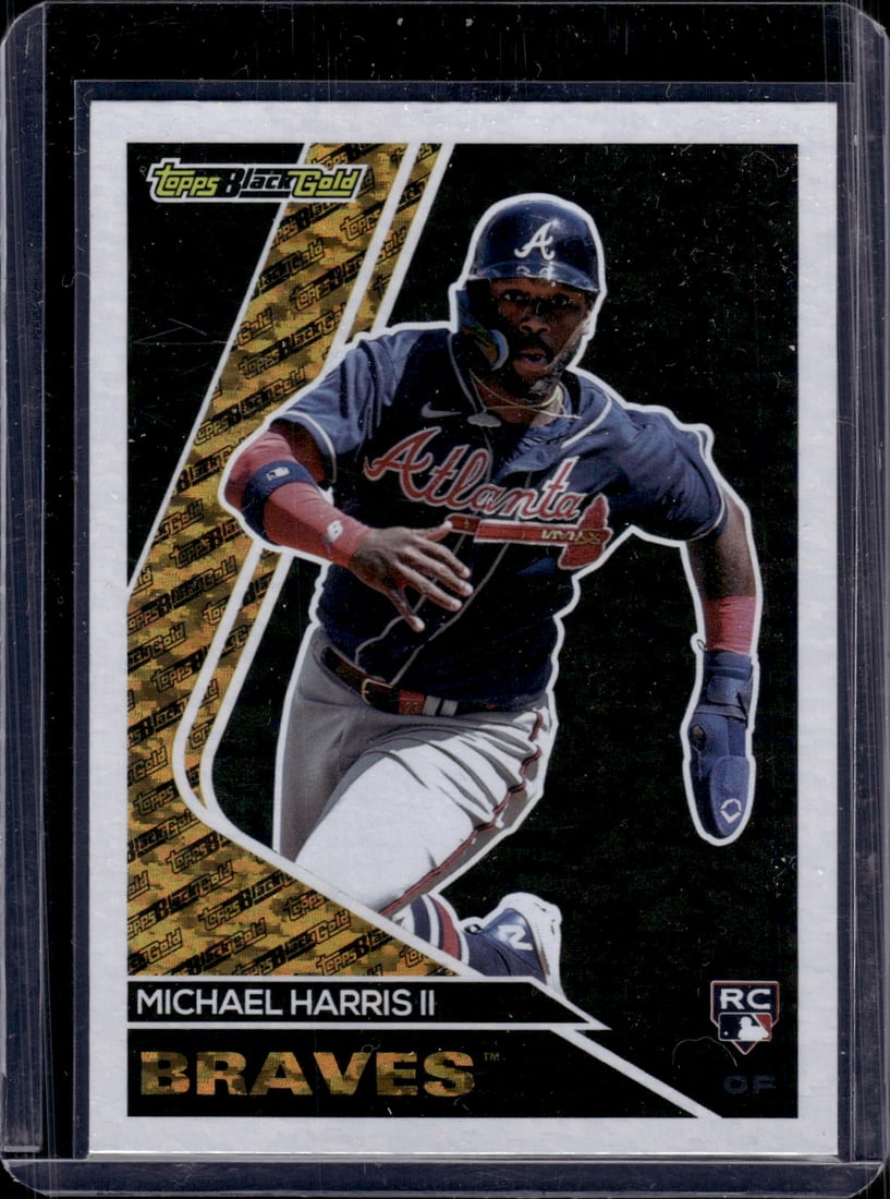 Michael Harris Rookie Card 2023 Topps Black Gold #BG-6 Atlanta Braves: Topps Baseball MLB Trading & Sports Cards, Sports Cards for Sale Near Me, World Series & Hall of Fame Players Memorabilia, Refractors, X-Fractors, Numbered, SP, SSP, Valuable Auction Memorabilia Lots