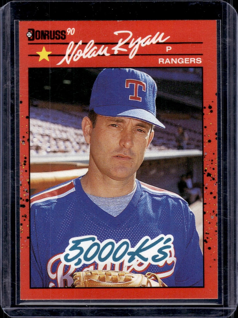 Nolan Ryan 5,000 K's 1990 Donruss #659 Texas Rangers Baseball Card (1 of 2)