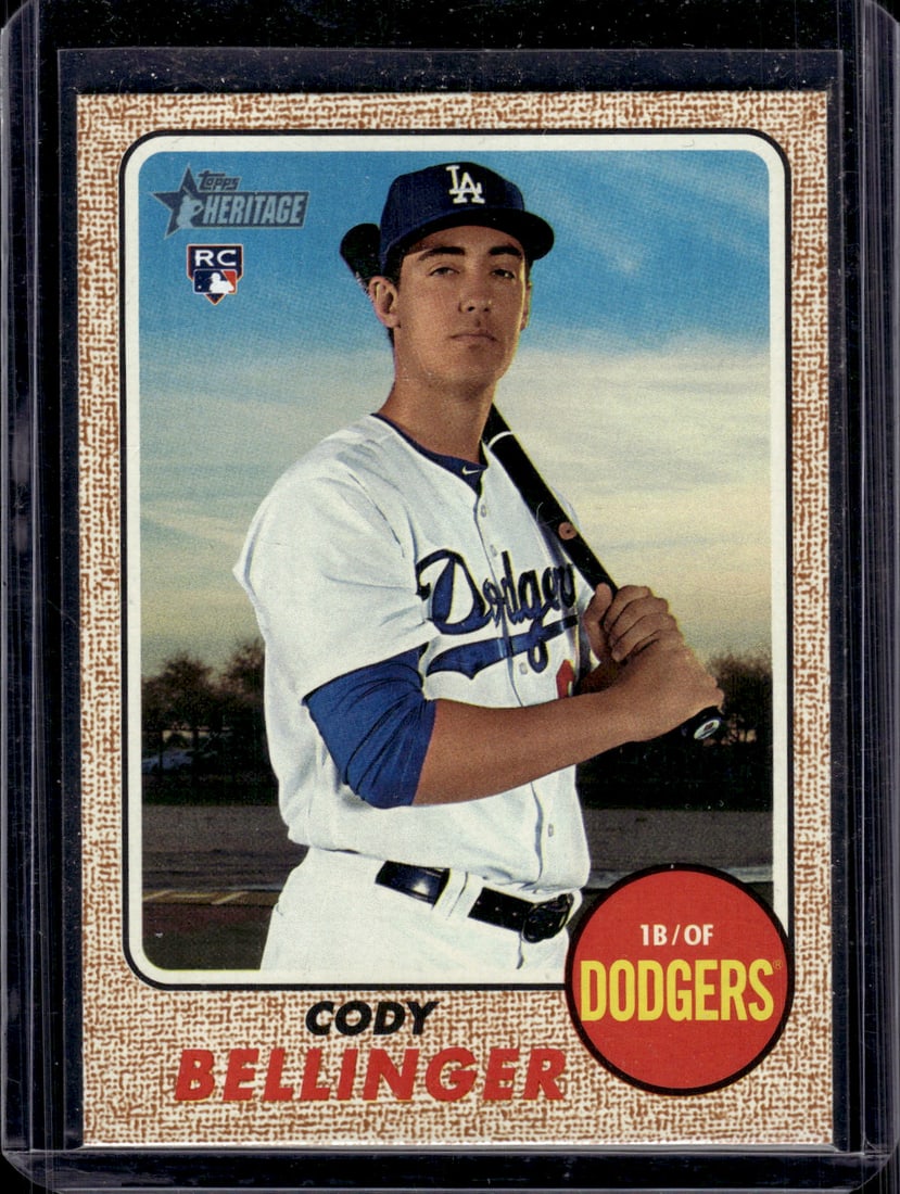 Cody Bellinger Rookie Card 2017 Topps Heritage #678 Dodgers, Yankees (1 of 2)