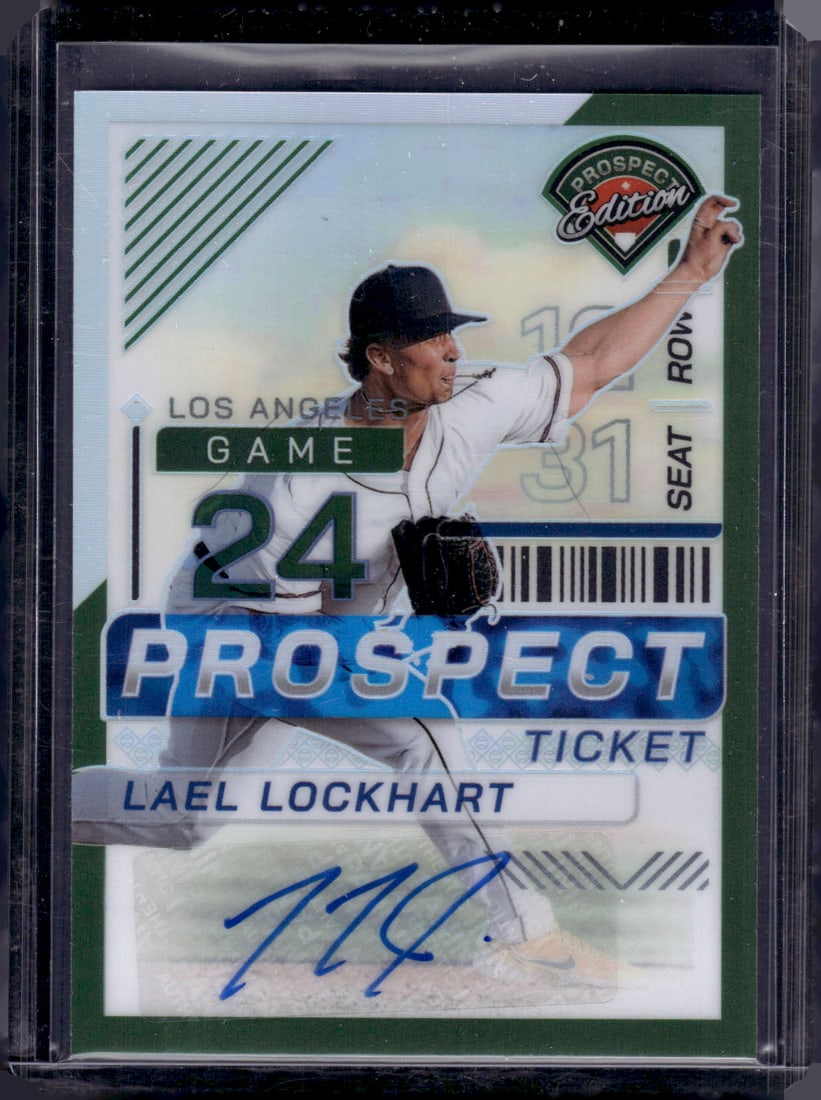 Lael Lockhart Green Prospect Ticket Auto 2024 Panini Prospect Edition #167 Dodgers (1 of 2)