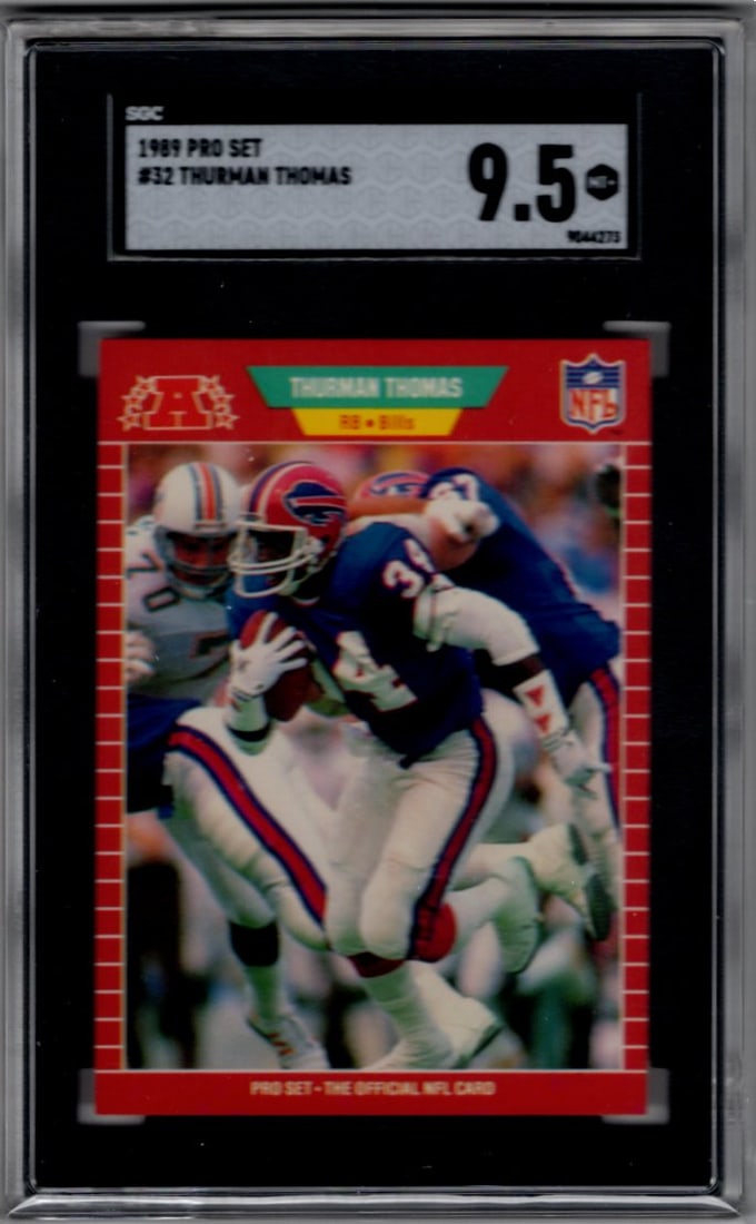 Thurman Thomas Rookie 1989 Pro Set #32 SGC 9.5 Bills Football Card (1 of 2)
