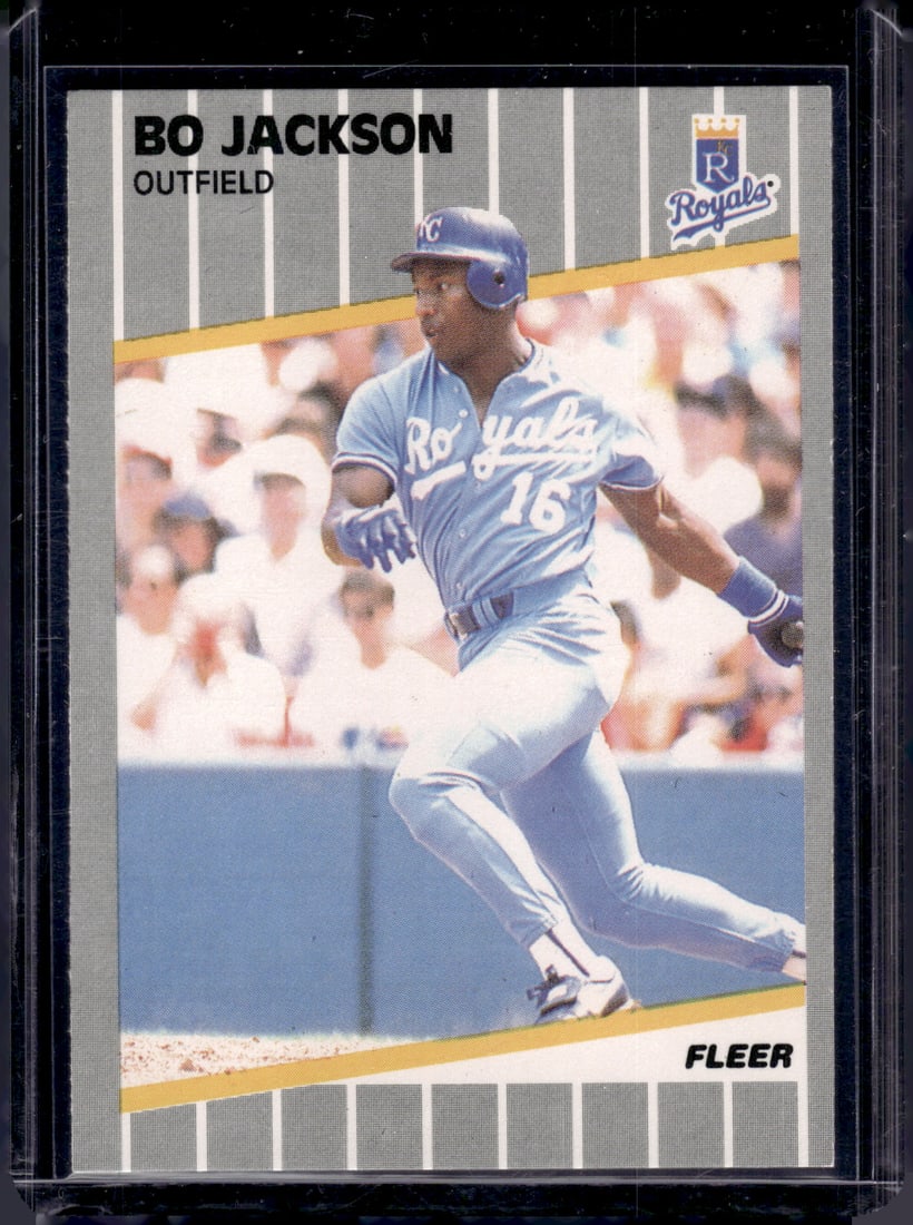 Bo Jackson 1989 Fleer #285 Kansas City Royals Baseball Card (1 of 2)
