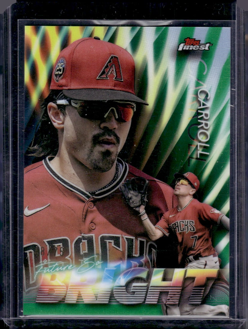 Corbin Carroll Future So Bright Green Refractor /75 2024 Topps Finest #FSB-10 Diamondbacks (1 of 2)