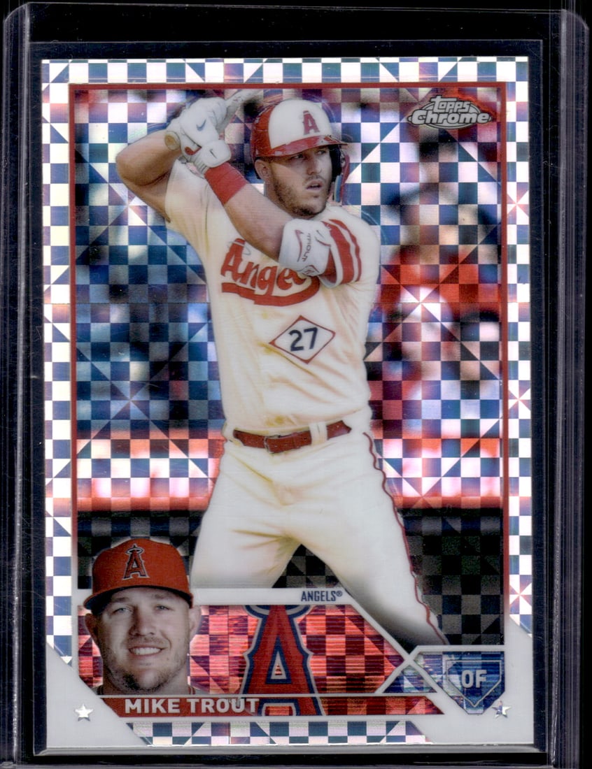 Mike Trout Xfractor 2023 Topps Chrome #27 Los Angeles Angels (1 of 2)