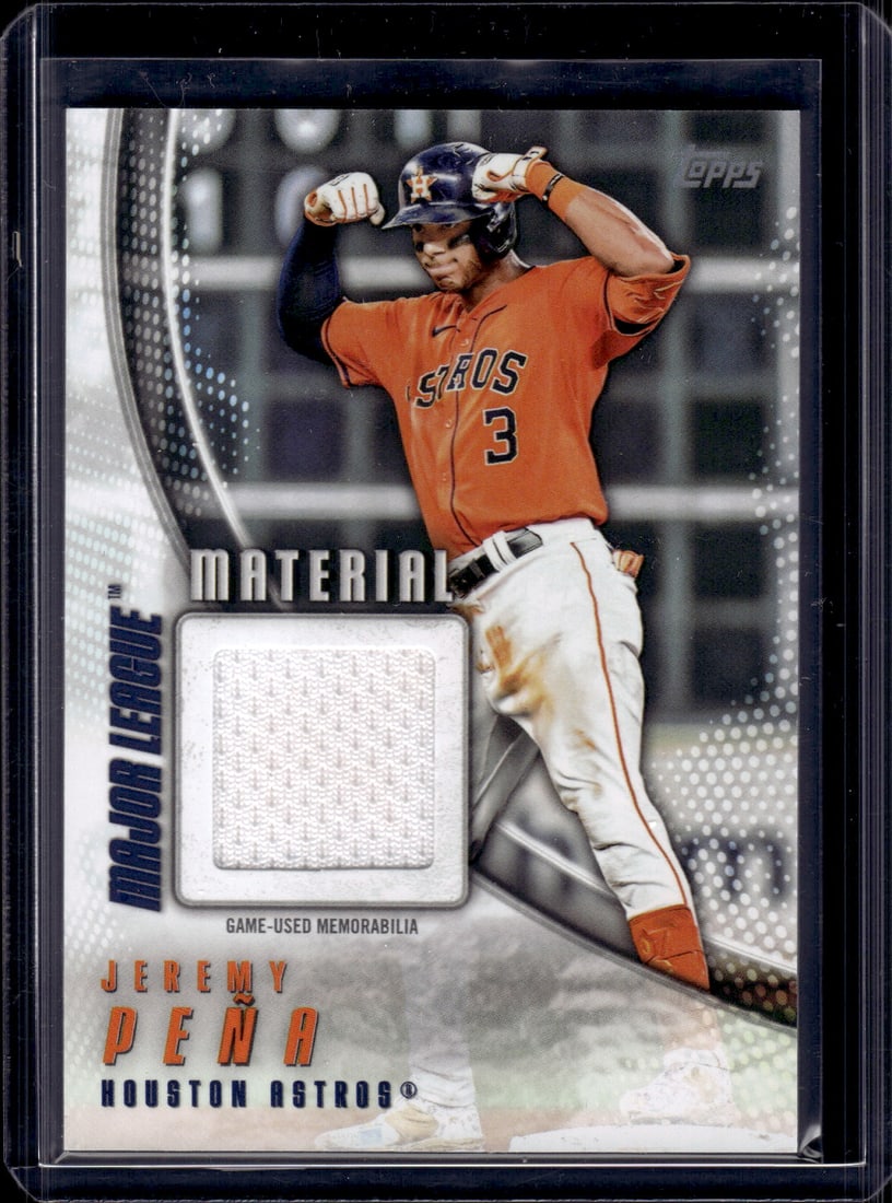 Jeremy Pena Game Used Patch 2025 Topps Major League Material #MLM-JP Houston Astros (1 of 2)