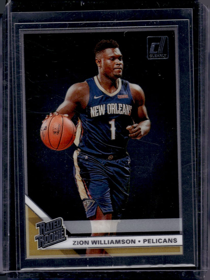 Zion Williamson Rookie Card 2019-20 Clearly Donruss #51 New Orleans Pelicans (1 of 2)