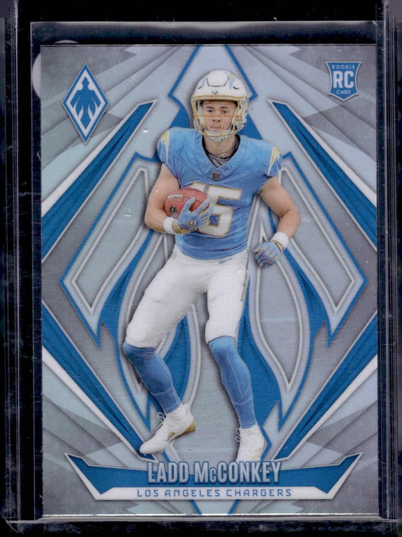 Ladd McConkey Rookie Card Silver 2024 Phoenix #216 Chargers Football Card: Panini Select, Prizm, Mosaic, Contenders, Zenith, Phoenix, Illusions, Absolute, Rookie NFL Sports Trading Cards, SP, SSP, Cards, Football Cards for Sale Near Me, Superbowl & Hall of Fame Player Cards,