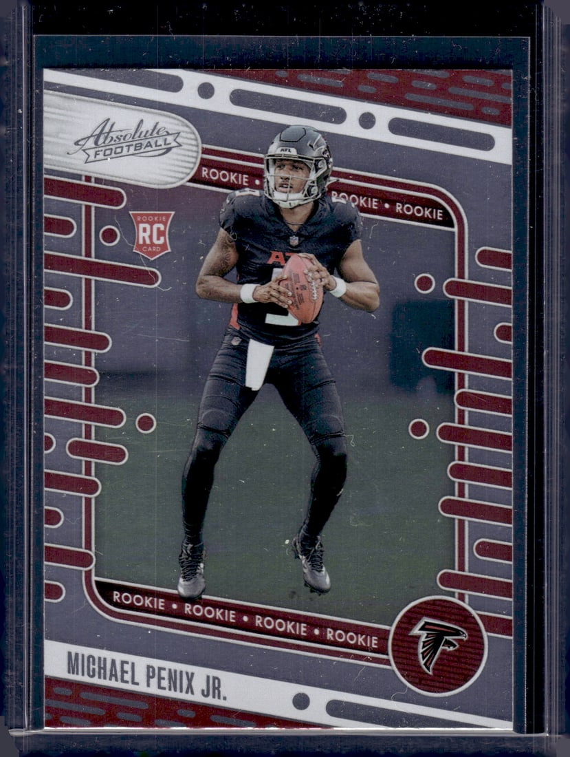 Michael Penix Jr. Rookie Card 2024 Panini Absolute #108 Atlanta Falcons: Panini Select, Prizm, Mosaic, Contenders, Zenith, Phoenix, Illusions, Absolute, Rookie NFL Sports Trading Cards, SP, SSP, Cards, Football Cards for Sale Near Me, Superbowl & Hall of Fame Player Cards,