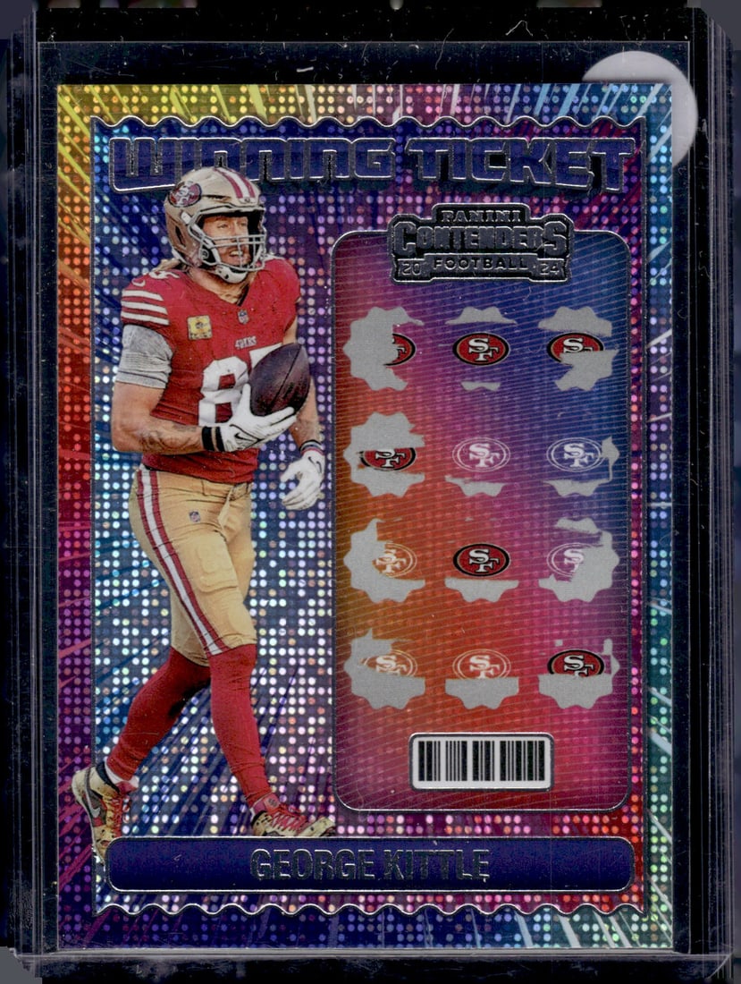 George Kittle Winning Ticket 2024 Contenders #19 49ers Football Card: Panini Select, Prizm, Mosaic, Contenders, Zenith, Phoenix, Illusions, Absolute, Rookie NFL Sports Trading Cards, SP, SSP, Cards, Football Cards for Sale Near Me, Superbowl & Hall of Fame Player Cards,
