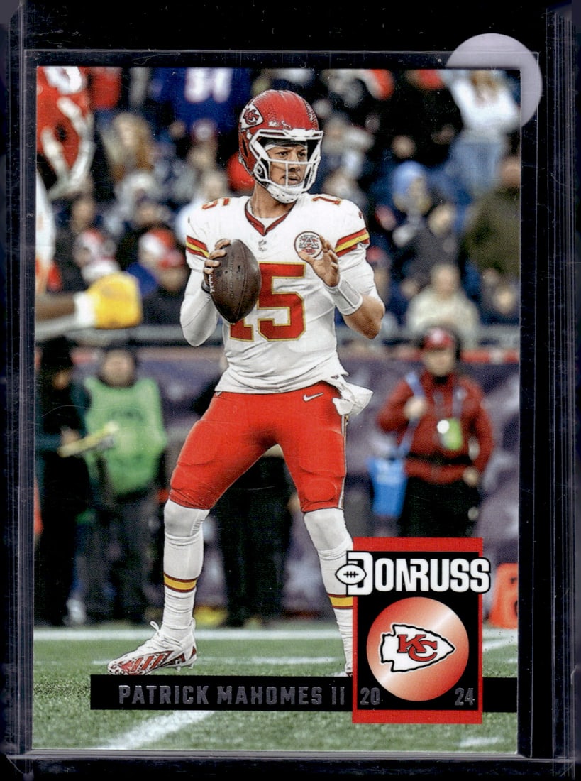 Patrick Mahomes Retro 2024 Donruss #2 Kansas City Chiefs Football Card: Donruss Football NLF Trading & Sports Cards, Sports Cards for Sale Near Me, Valuable Memorabilia Auction Lots Sold On Line, SP, SSP